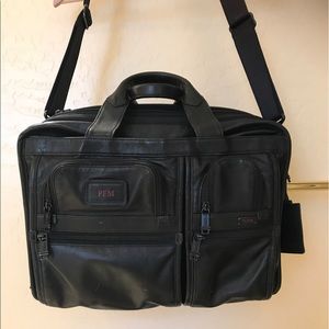 Tumi Men's Leather computer bag